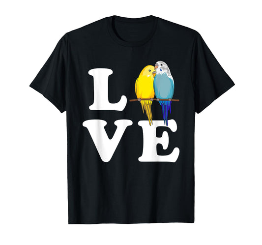 Budgie Love Parakeet Budgerigar Womens Girl T-Shirt
