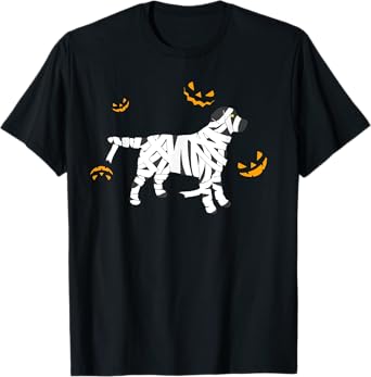 Halloween Scary Labrador Retriever Mummy Dog Lover T-Shirt for Men Women Kids