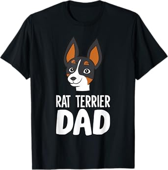 Rat Terrier Dog Owner Papa Funny Rat Terrier Dad T-Shirt