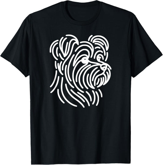 Yorkshire Terrier Dog Lover Yorkie simple line art portrait T-Shirt