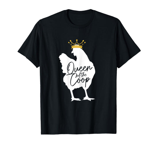 Chicken Queen Of The Coop Funny Cute Chicken Mom Farmer T-Shirt