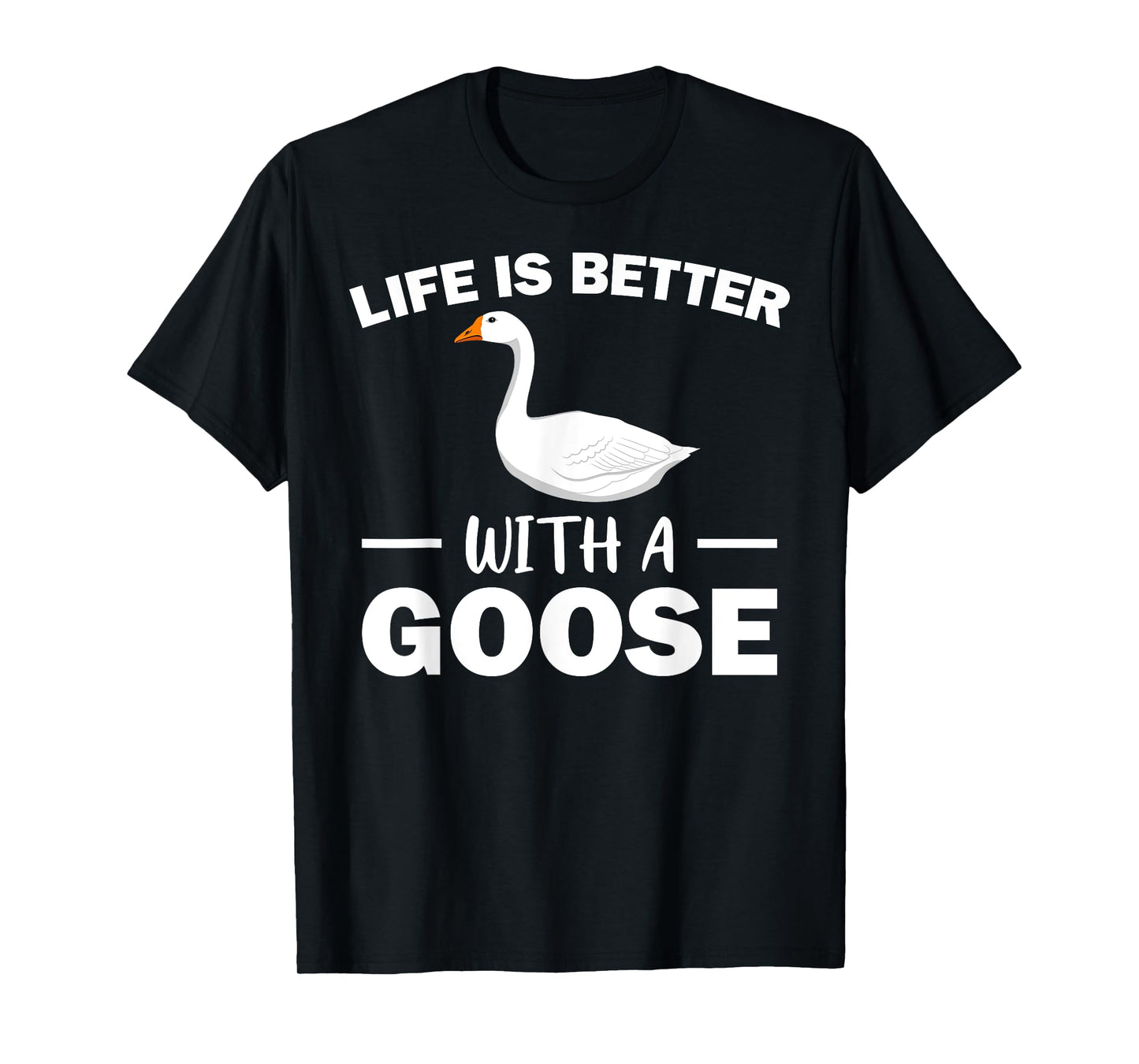 Cute Goose Design For Men Women Toddler Grey White Goose Fan T-Shirt