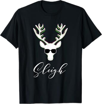 Christmas Reindeer Pajama Sleigh All Day T-Shirt