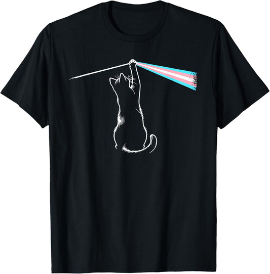 Cat Rock Music Trans Pride Lgbt Transgender Ally Cat Lover T-Shirt