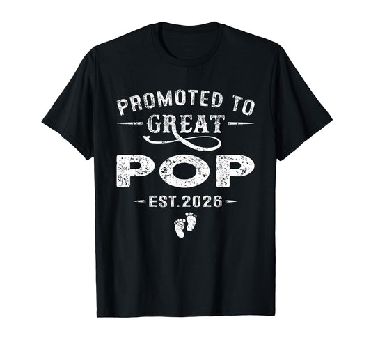 Promoted to Great Pop Est 2026 Pregnancy Announcement T-Shirt