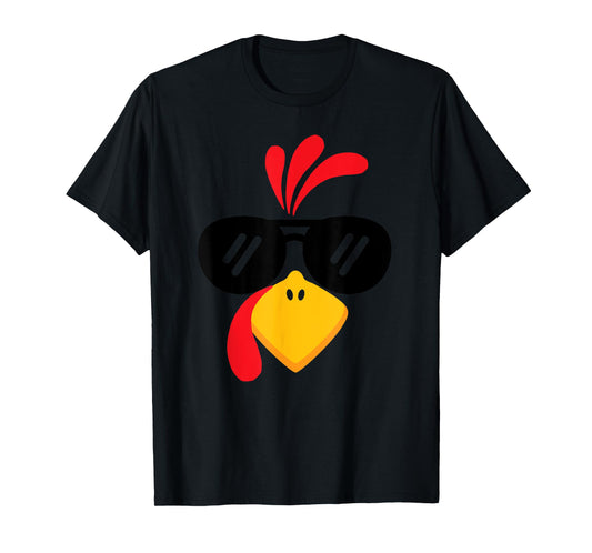 Funny Turkey Face Thanksgiving Cute Boys Girls Sunglasses T-Shirt