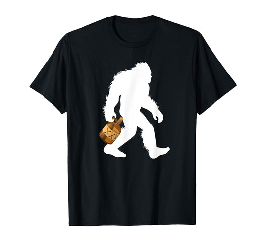 Bigfoot With Moonshine Jug Drinking Sasquatch Moonshiner T-Shirt
