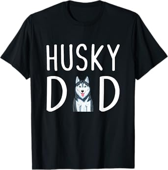 Siberian Husky Dog Papa Husky Dad T-Shirt for Men