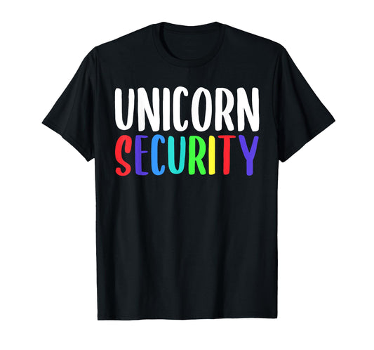 Unicorn Security Rainbow Halloween Costume T-Shirt