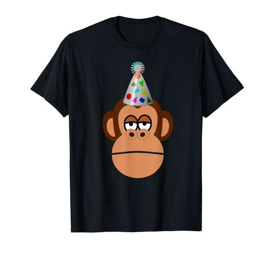 Birthday monkey in party hat t-shirt T-Shirt