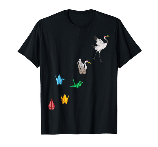 Origami Crane Shirt - Japanese Origami Paper Folding Crane T-Shirt