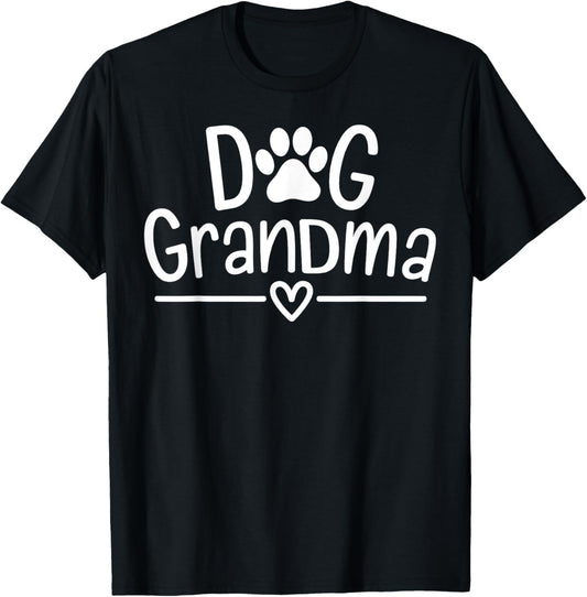 Dog Grandma Paw Heart Funny Cute Dog Lover Grandma Gift T-Shirt