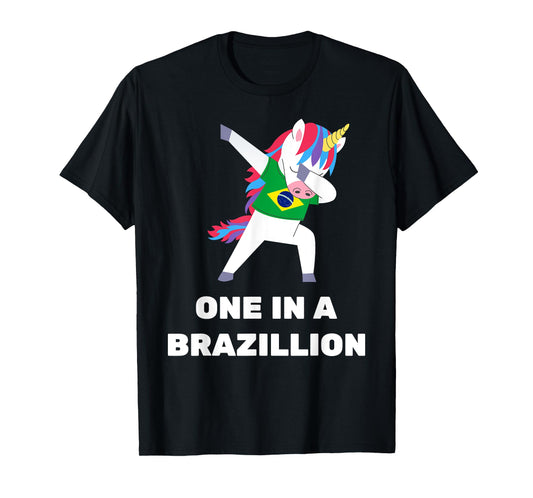 Funny Brazilian Unicorn Brazil Flag Brasil T-Shirt