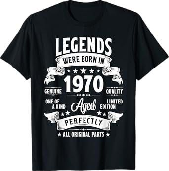 Vintage 1970 55 Year Old Gifts For Men Women 55th Birthday T-Shirt