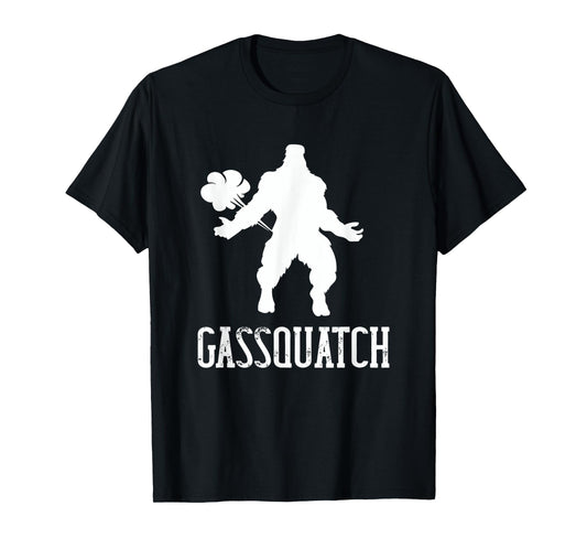 Gassquatch Bigfoot Farting Sasquatch Fart Funny Dad Joke T-Shirt