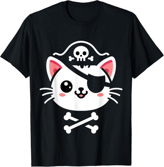 Pirate Cat Halloween Costume T-Shirt