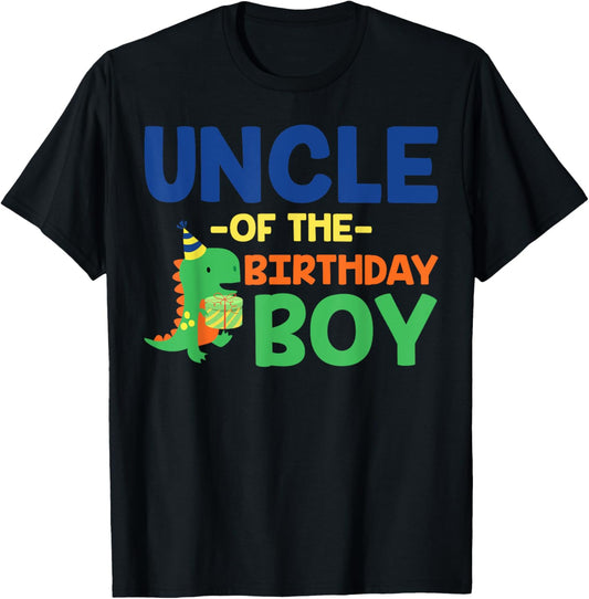 Uncle of The Birthday For Boy Saurus Rex Dinosaur Party T-Shirt