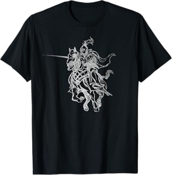 Medieval Knight Armor Riding Horse Jousting Retro Vintage T-Shirt