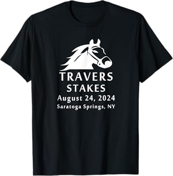 2024 Travers Stakes Saratoga Springs Horse Race Fan Souvenir T-Shirt