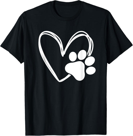 Dog Paw Heart Baby Dogs - Dog Paws Hearts Dog Paw Print T-Shirt