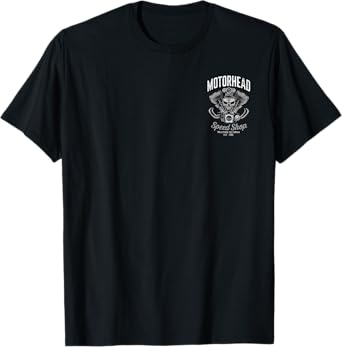 Skeleton Motor Head Speed Shop Hot Rod Mechanic Car Lover T-Shirt