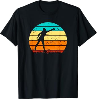 Retro Sunset Horseshoe Pitching Game T-Shirt