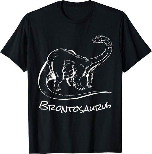 Brontosaurus Sketch Cool Prehistoric Animal Dinosaur T-Shirt