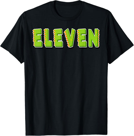 Eleven Years Old Dinosaur Dino T-Rex 11th Birthday Party T-Shirt