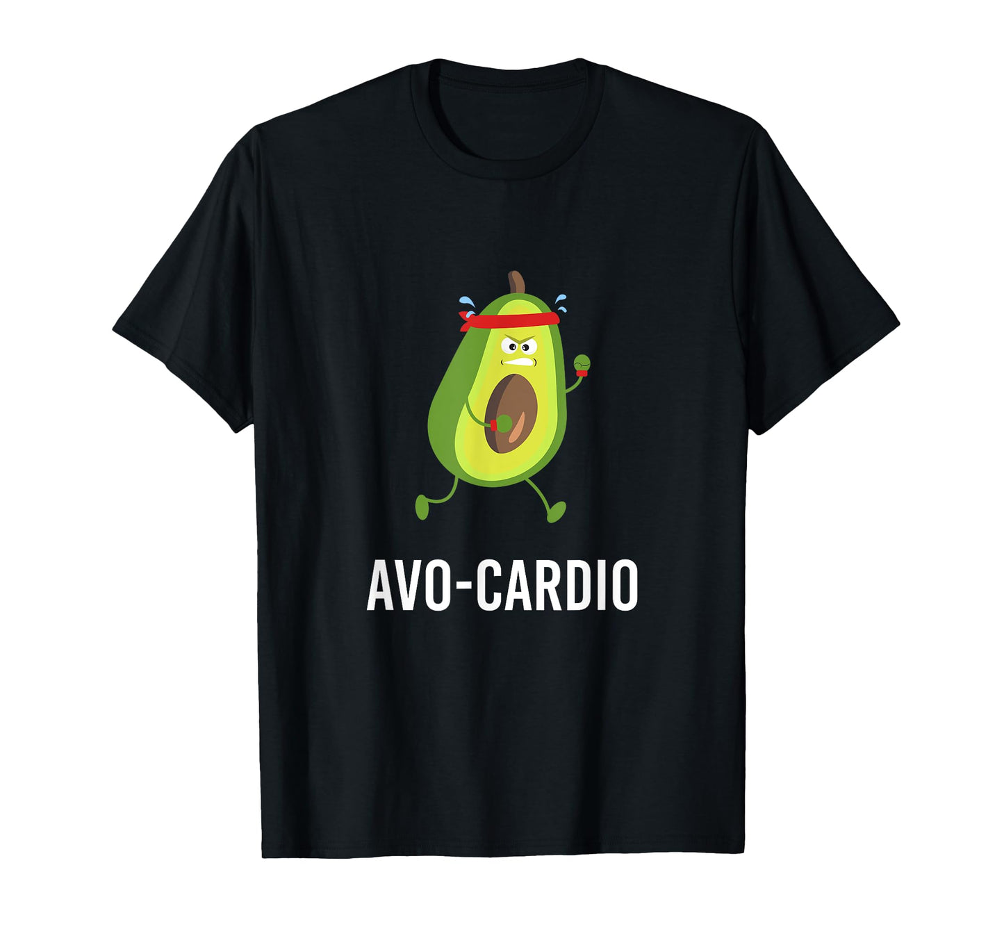 Avo-Cardio Funny Pun Workout Running Avocado T-Shirt T-Shirt