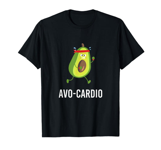 Avo-Cardio Funny Pun Workout Running Avocado T-Shirt T-Shirt