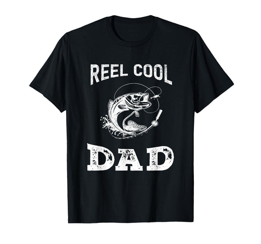 reel cool dad papa fisherman Daddy father's day Fishing gift T-Shirt
