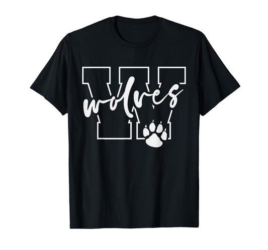 Wolves Mascot Wolves Baseball Wolves Basketball Football T-Shirt
