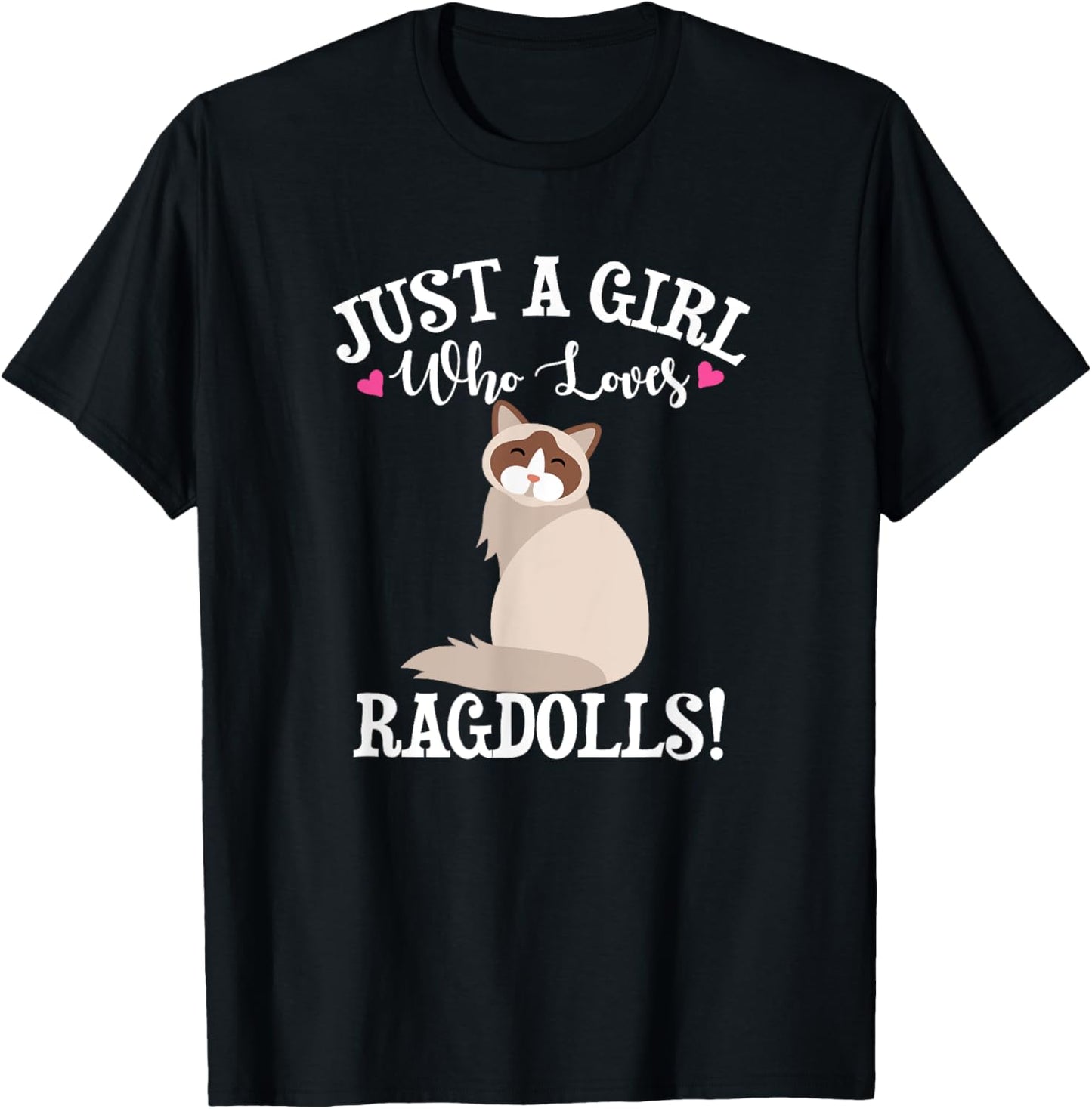 Funny Just A Girl Who Loves Ragdoll Cat Lover T-Shirt