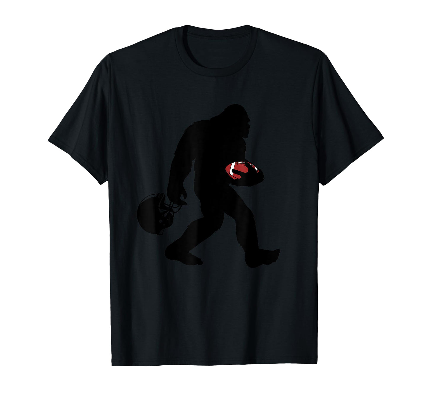 Bigfoot with Football and Helmet T-Shirt