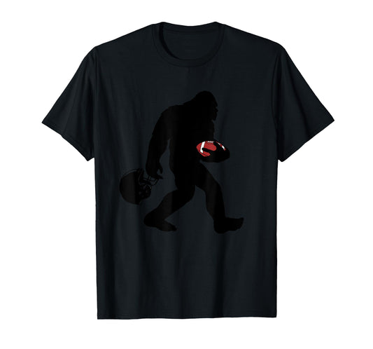 Bigfoot with Football and Helmet T-Shirt