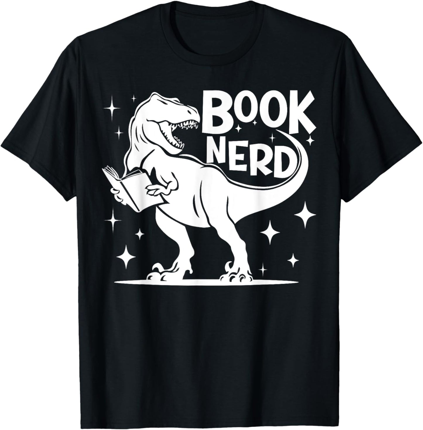 Book Nerd Geek Funny Reading Lovers T rex Dinosaur Bookworms T-Shirt