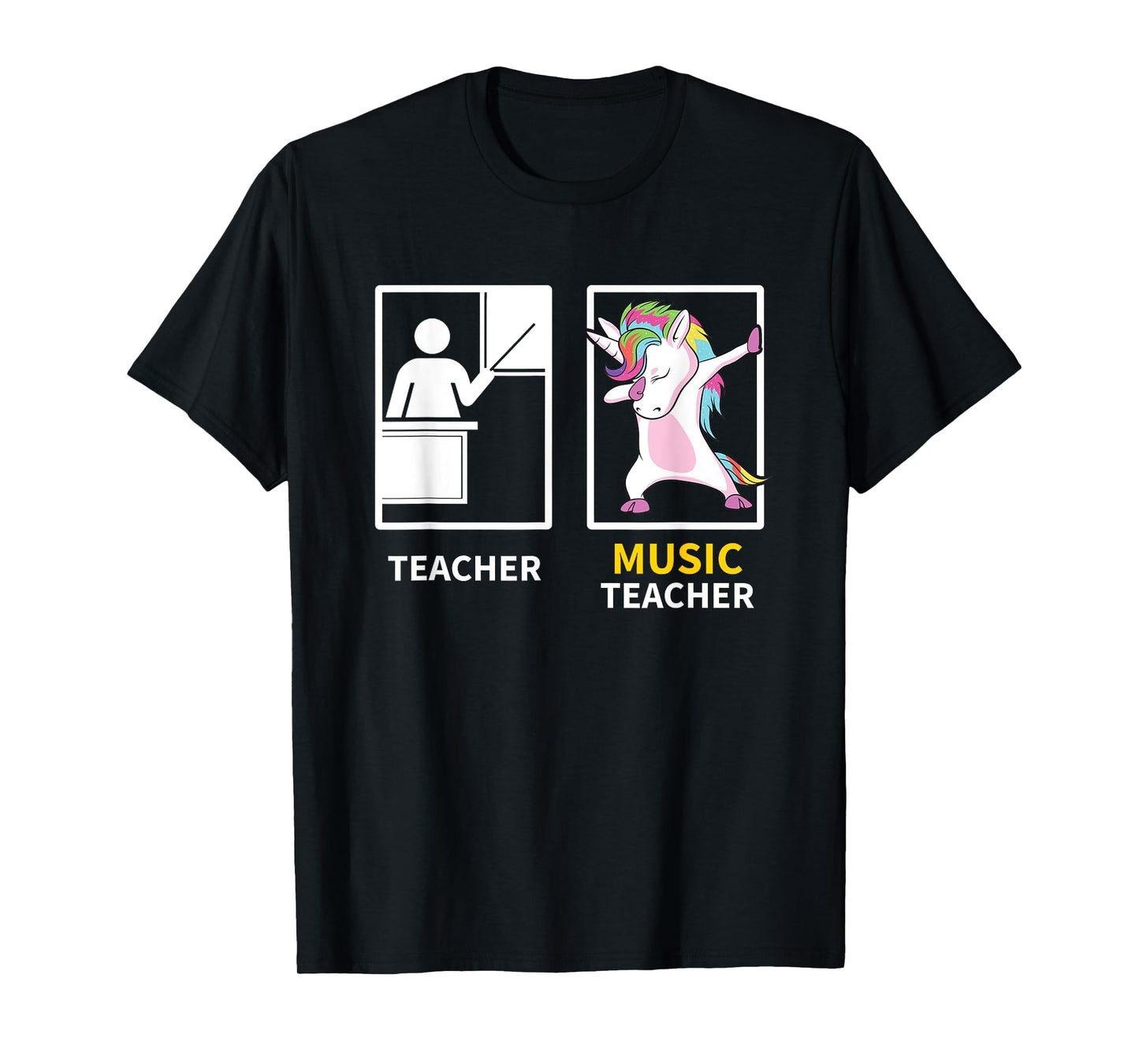 Dabbing Unicorn Music Teacher Gift T-Shirt for Men Women Girls Kids