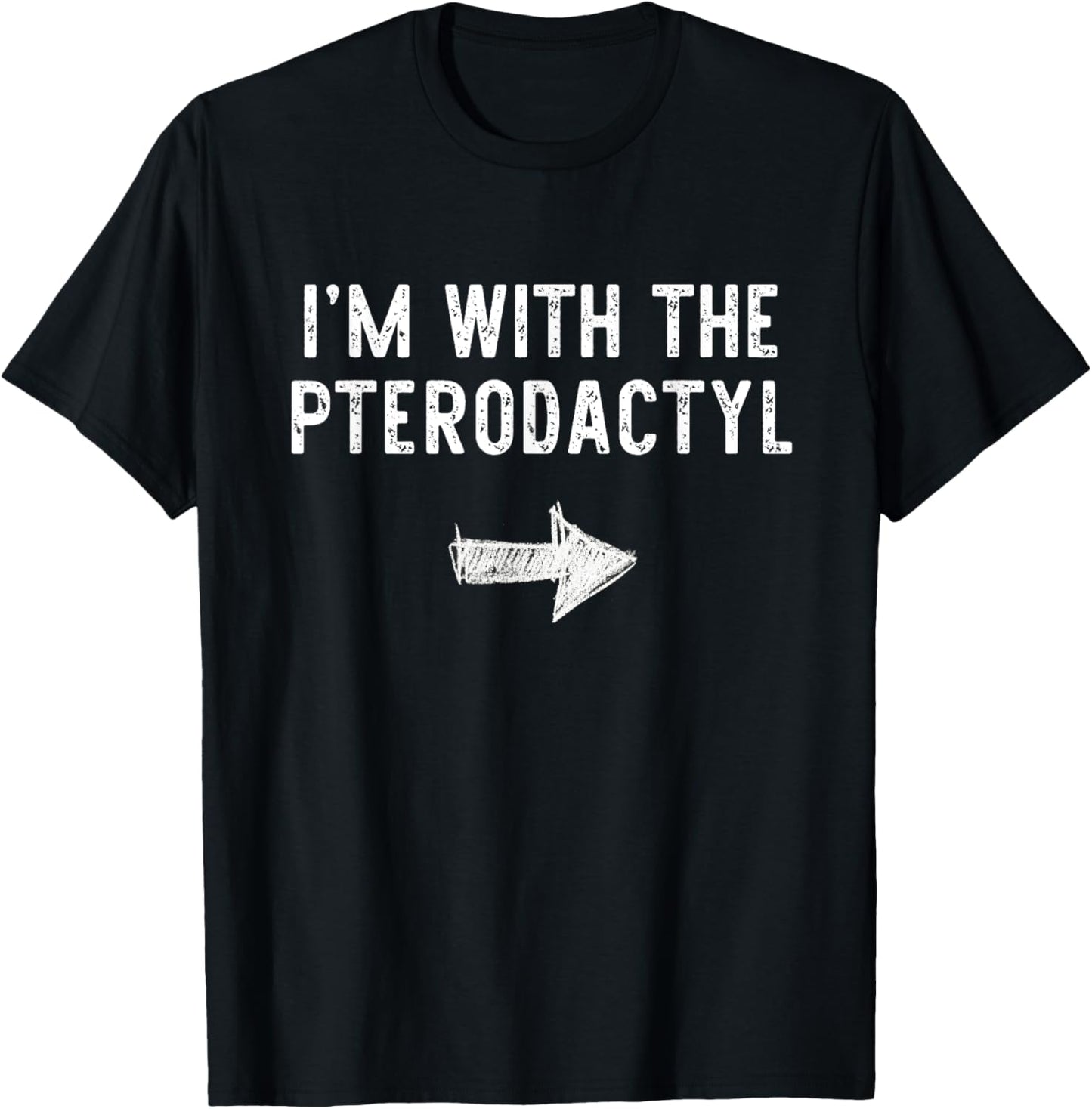 I'm With The Pterodactyl Costume Halloween Couple Dinosaur T-Shirt