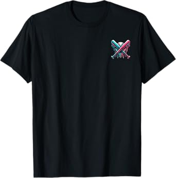 Baseball Drip For Boys Ice Cream Drip Youth Boys Baseball T-Shirt