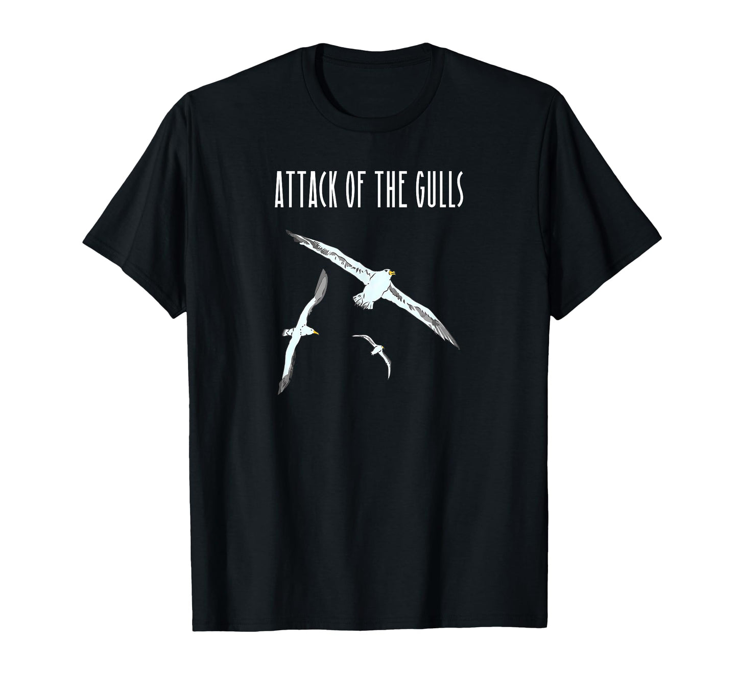 funny seagull attack of the gulls meme T-Shirt