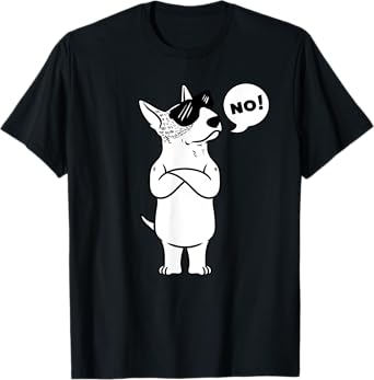 Miniature Bull Terrier Gifts by Thembalove Unisex-Kids Dog Pattern T-Shirt Black Small