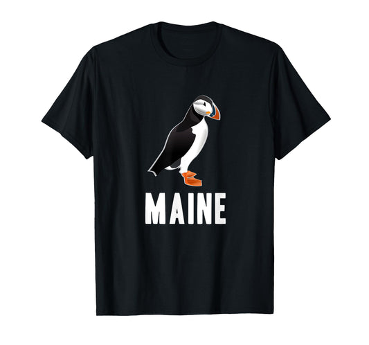 Puffin Bird Watching in Maine Souvenir Gift T-Shirt