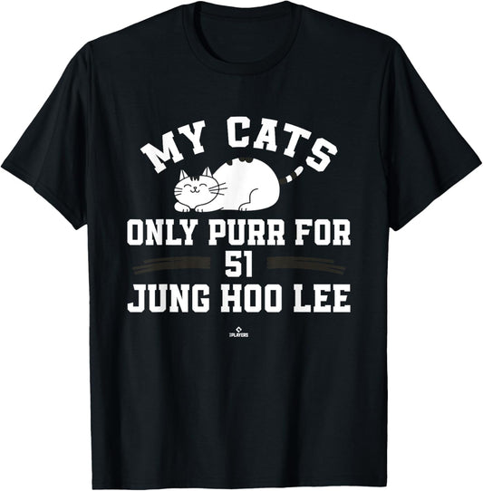 Cat Lovers for Jung Hoo Lee San Francisco Baseball MLBPA T-Shirt