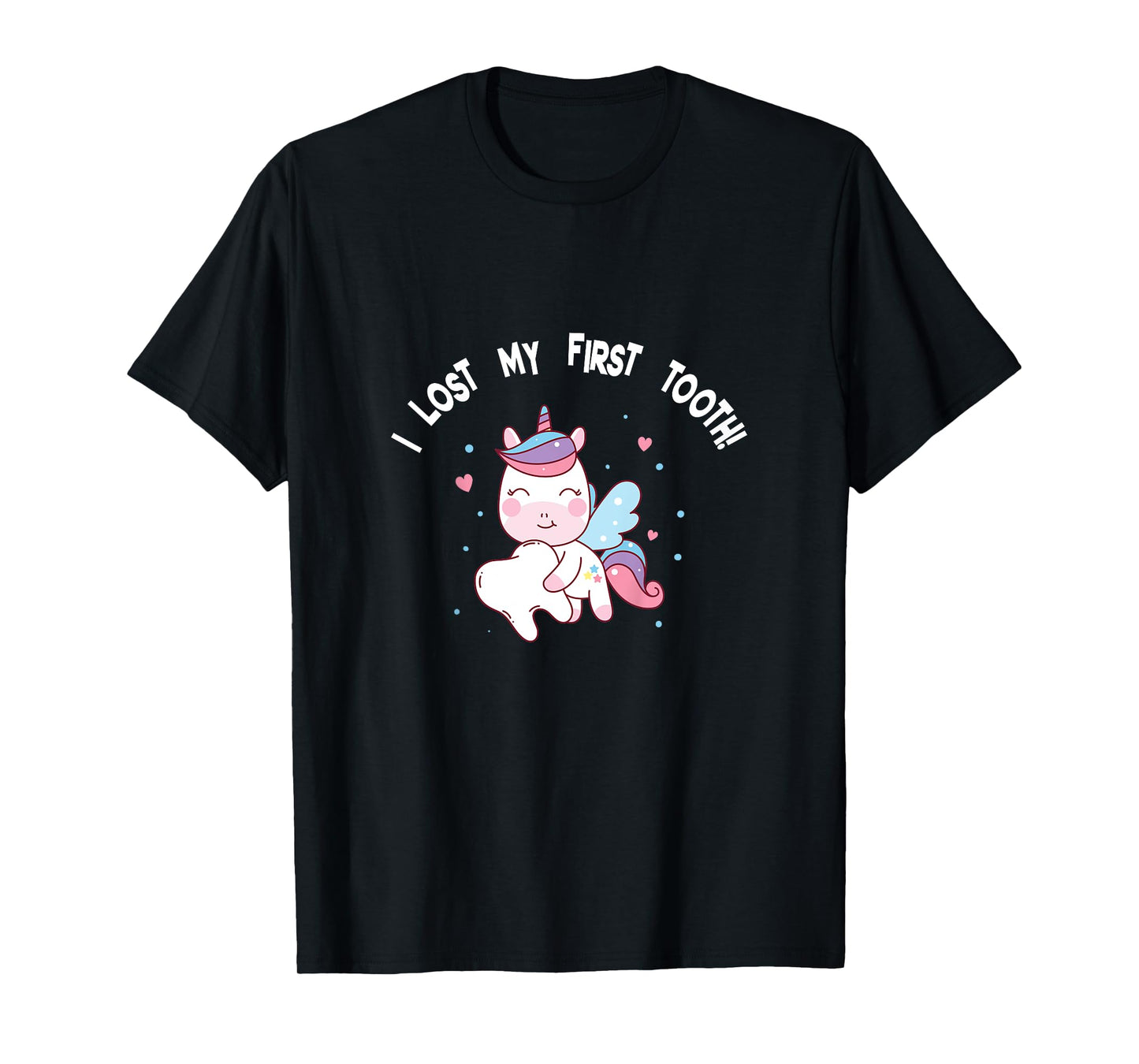 Girls I Lost My First Tooth Unicorn Tooth Fairy T-Shirt