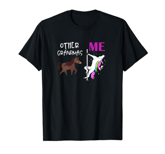 Other Grandmas Me Unicorn Dancing Wine Lover Design T-Shirt