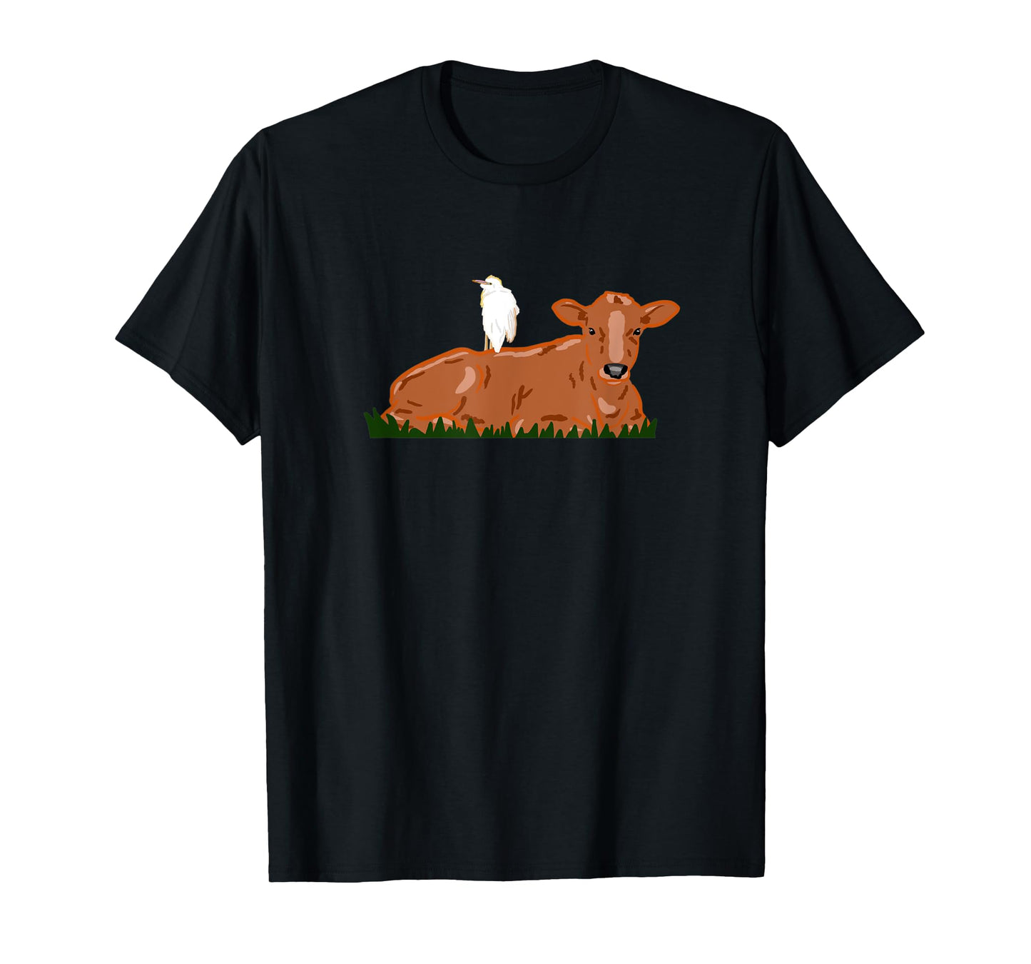 Cattle Egret Heron Bird Nature Cow T-Shirt