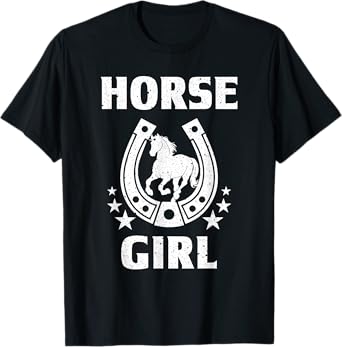 Funny Horse Gift For Teen Girls Kids Cool Equestrian Rider T-Shirt