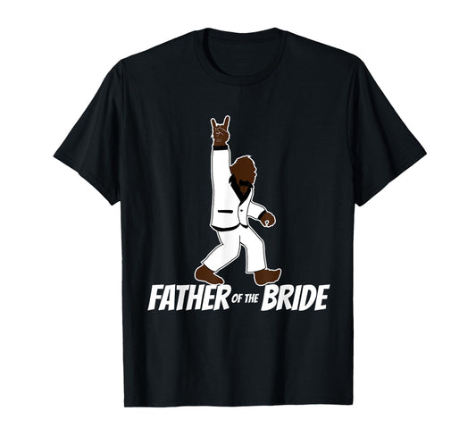 Bigfoot Rock and Roll Wedding Party Gift for Father of Bride T-Shirt