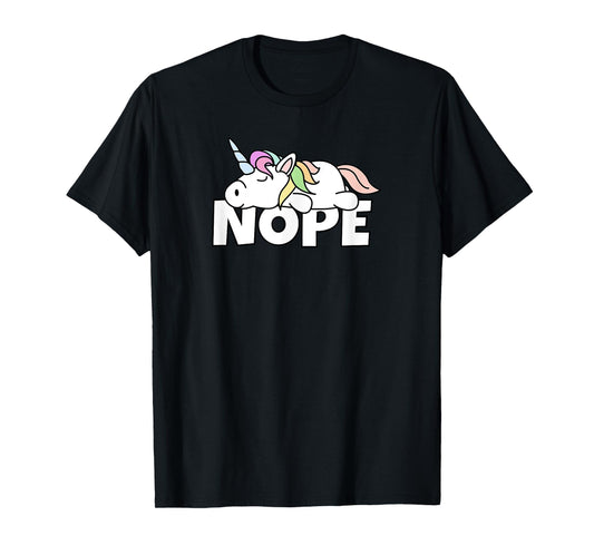 Lazy Unicorn Nope T-Shirt