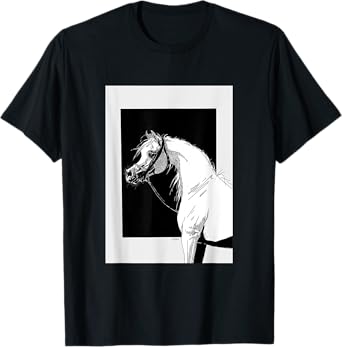Classic Arabian Horse Graphic Tee for Men Women Teen Kid T-Shirt